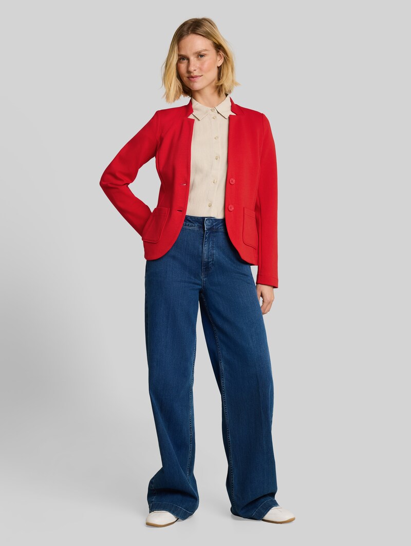 Tom Tailor Slim Fit Blazer mit Ottoman Struktur - Soft Scarlet Red