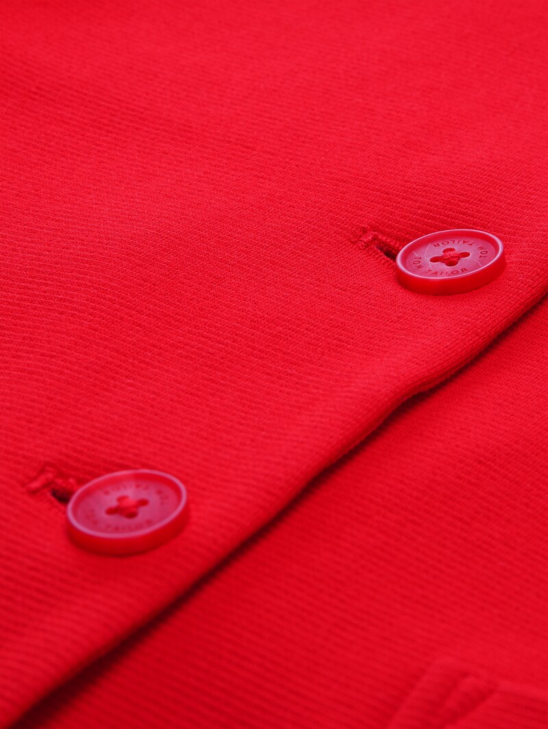 Tom Tailor Slim Fit Blazer mit Ottoman Struktur - Soft Scarlet Red