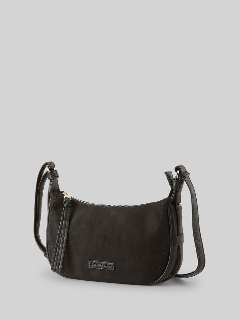 Tom Tailor TTLYSA S Umhängetasche in Velourleder-Optik - Schwarz / Black
