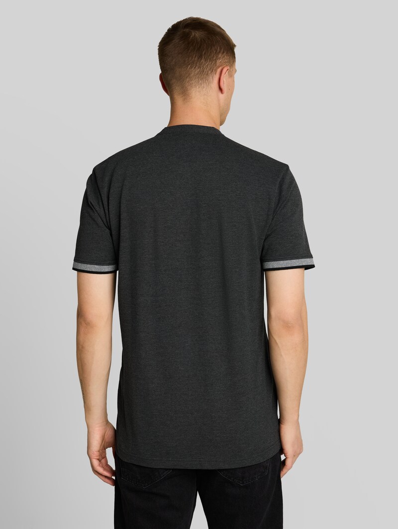 Tom Tailor Piqué Poloshirt mit Stehkragen - Black