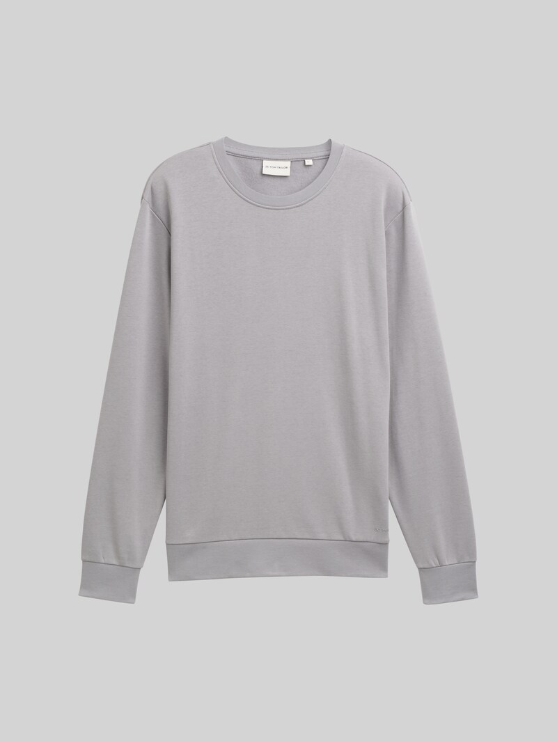 Tom Tailor Basic Sweatshirt in Unifarben - Formal Grey