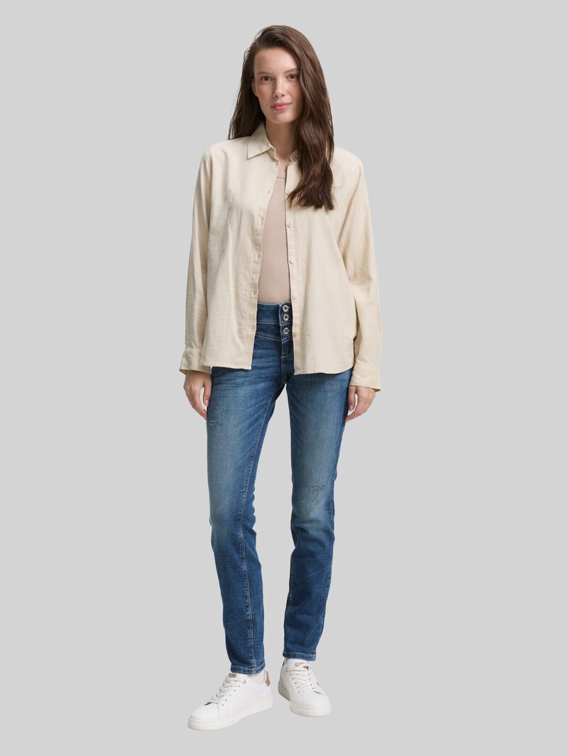 Tom Tailor TTALEXA SLIM Jeans - Random Bleached Blue Denim