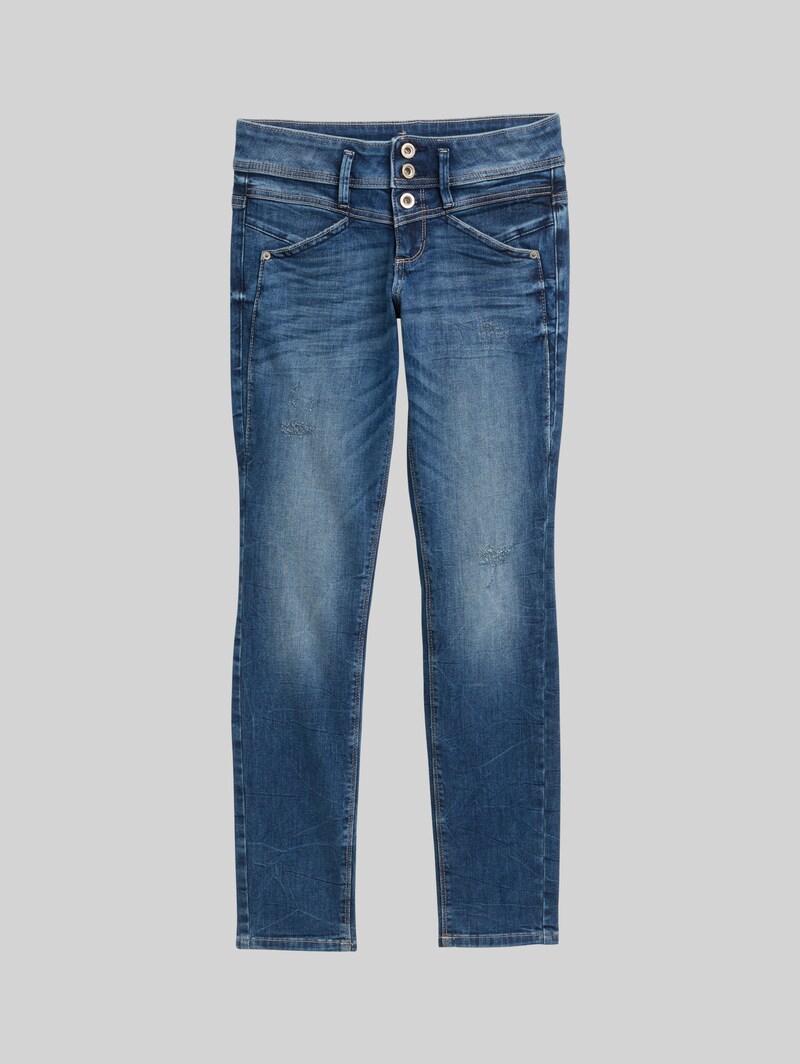 Tom Tailor TTALEXA SLIM Jeans - Random Bleached Blue Denim