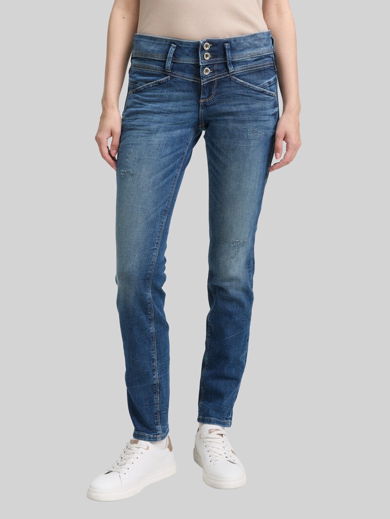 Tom Tailor TTALEXA SLIM Jeans - Random Bleached Blue Denim