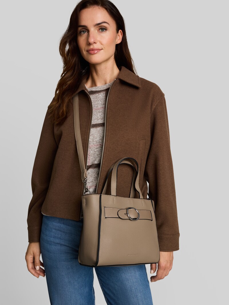 Tom Tailor TTELIORA M Shopper mit Gürteldetail - Taupe / Taupe