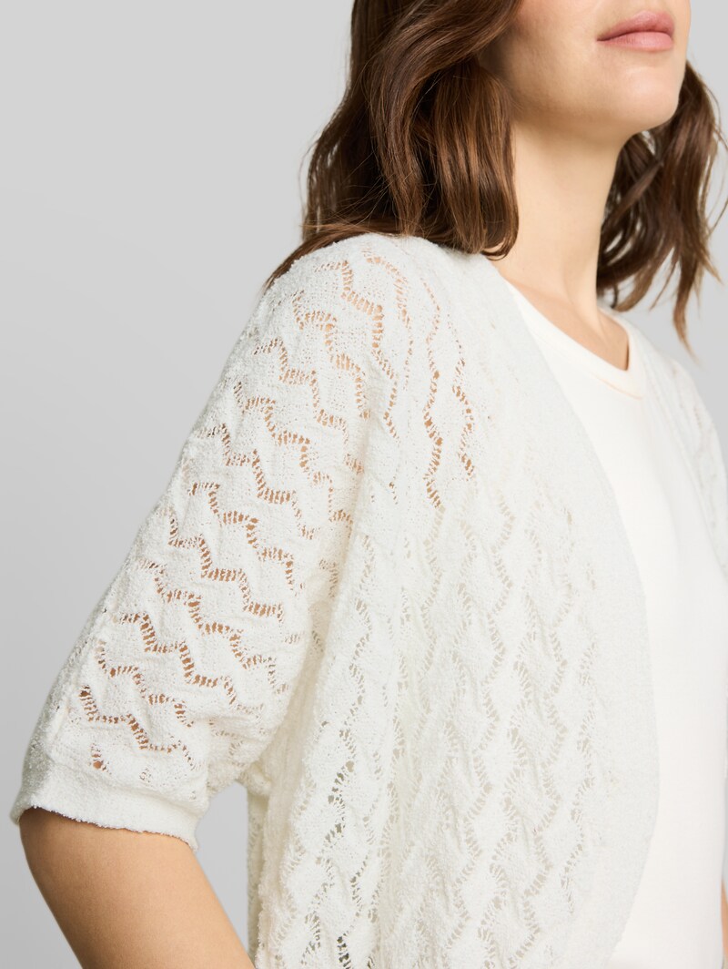 Tom Tailor Oversize Bolero Cardigan - Whisper White