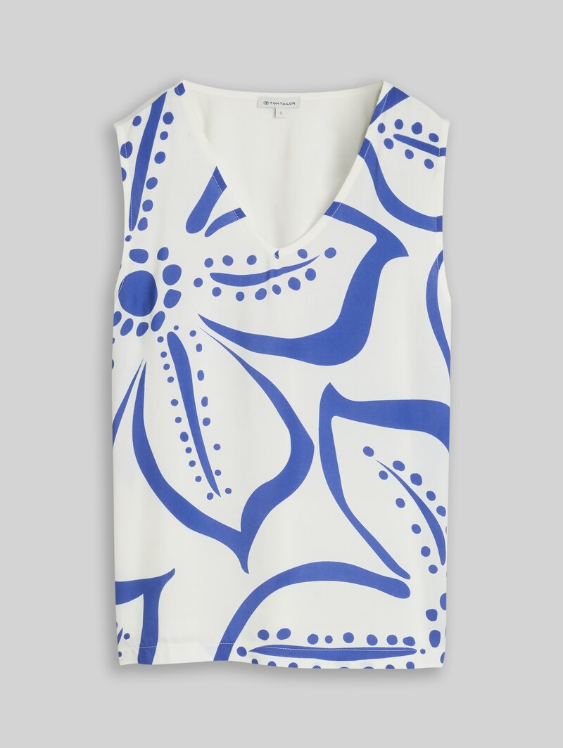 Tom Tailor Top mit Blumenmuster - Whisper White