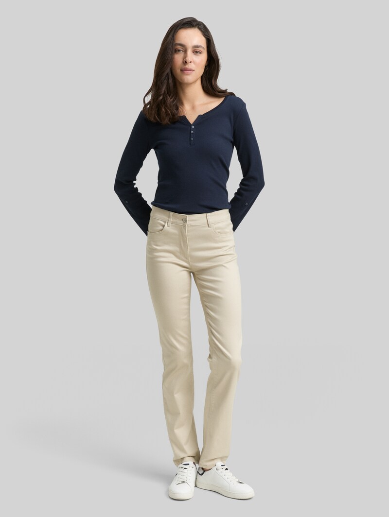Tom Tailor TTEDDA SLIM Hose - Sand Stone Beige