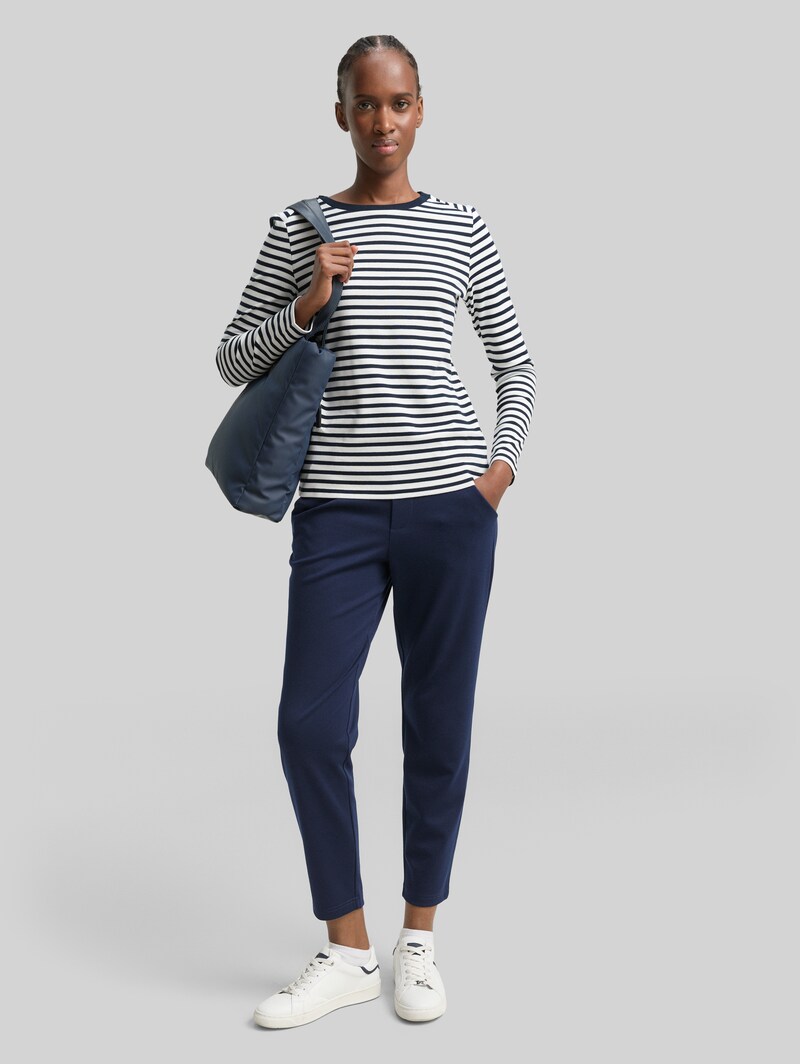 Tom Tailor Relaxed Fit Hose mit elastischem Bund - Sky Captain Blue