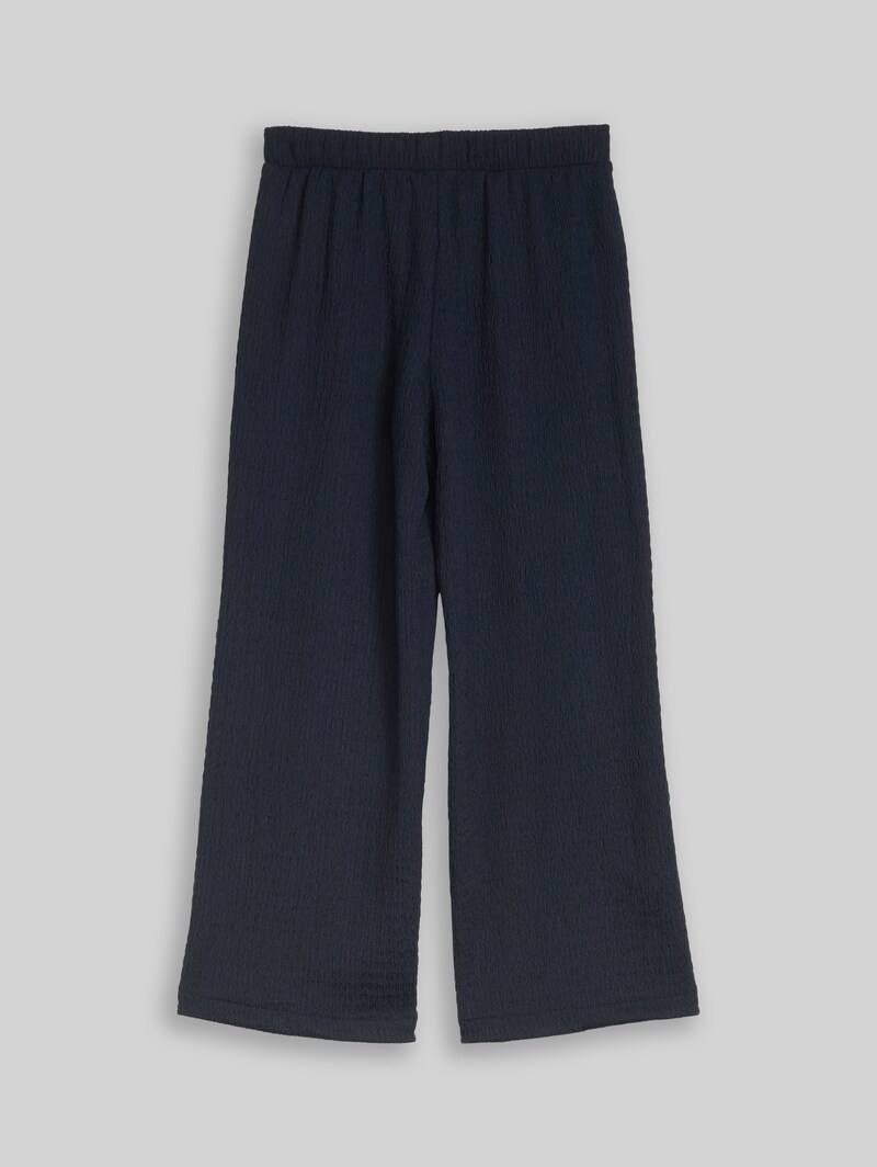 Tom Tailor Wide Leg Hose mit Struktur - Sky Captain Blue Tom Tailor Wide Leg Hose mit Struktur - Sky Captain Blue