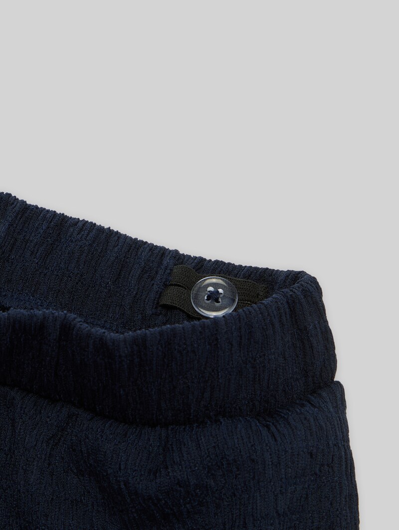 Tom Tailor Wide Leg Hose mit Struktur - Sky Captain Blue