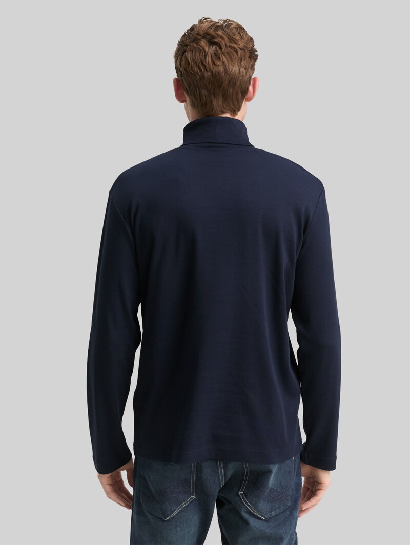 Tom Tailor Basic Rollkragenshirt - Sky Captain Blue