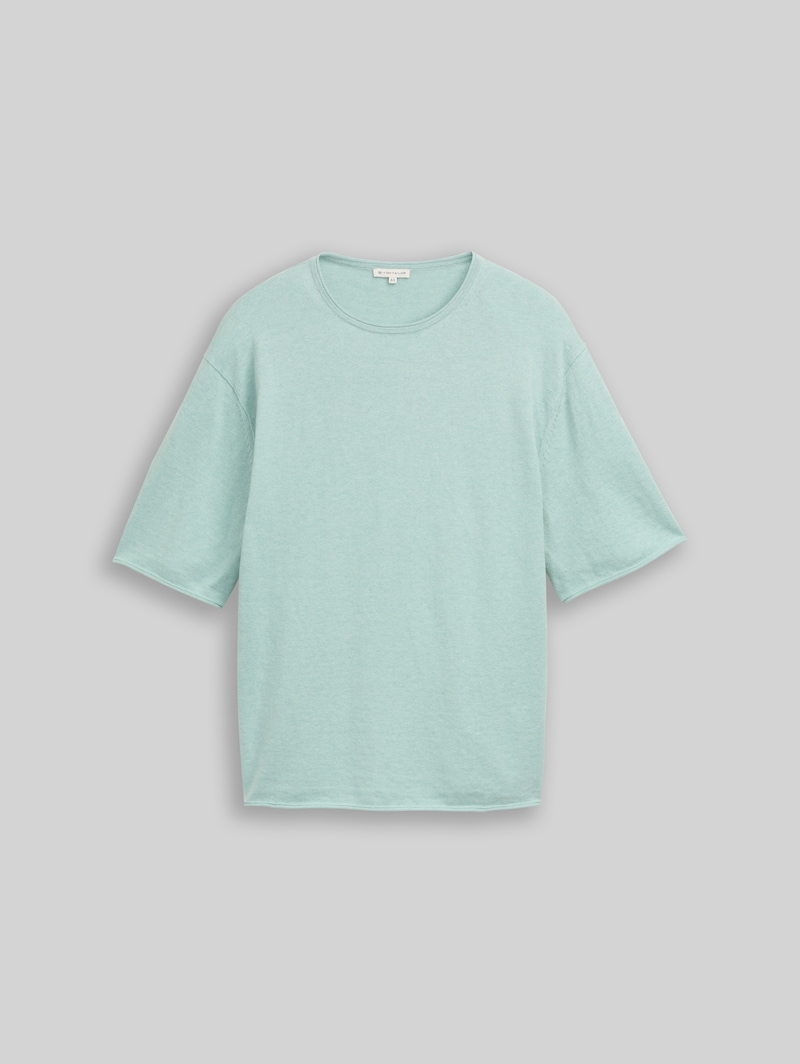 Tom Tailor Plus Size - Loose Fit Strickpullover mit Kaschmir-Anteil - Blue Haze Melange