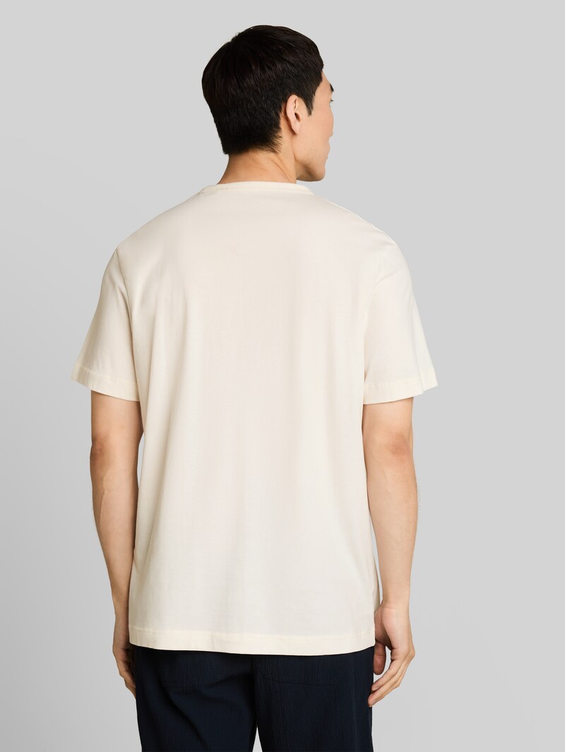 Tom Tailor T-Shirt mit Fotoprint - Gardenia White