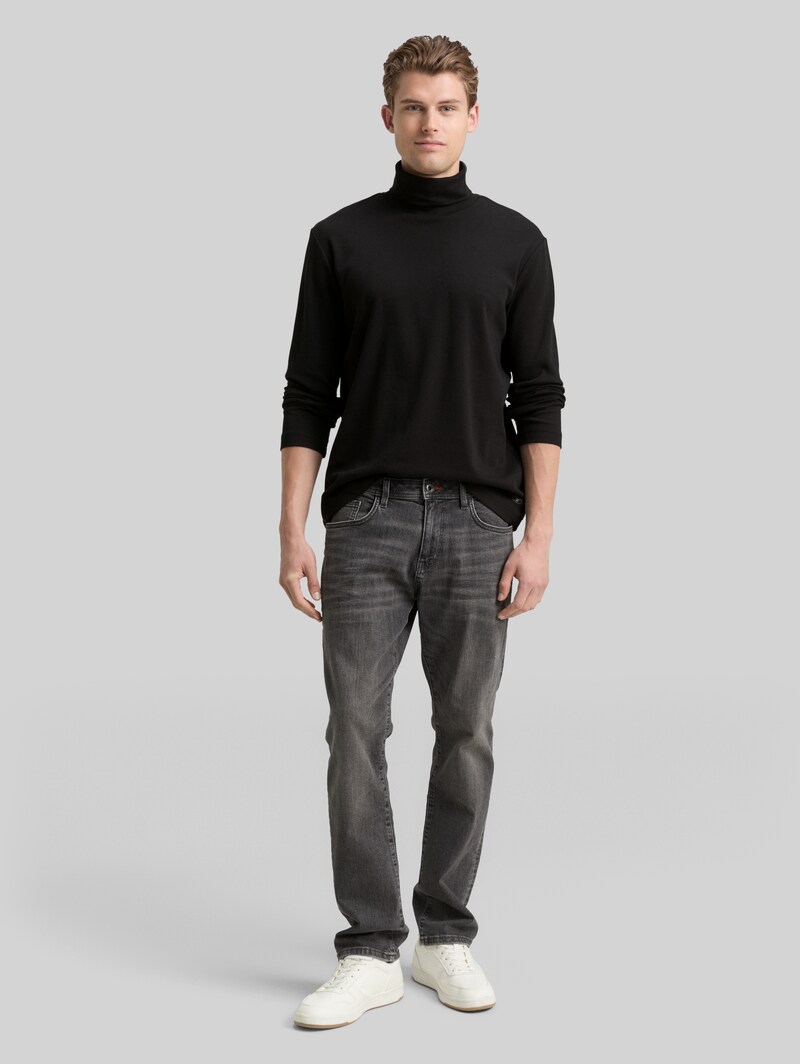 Tom Tailor Basic Rollkragenshirt - Black