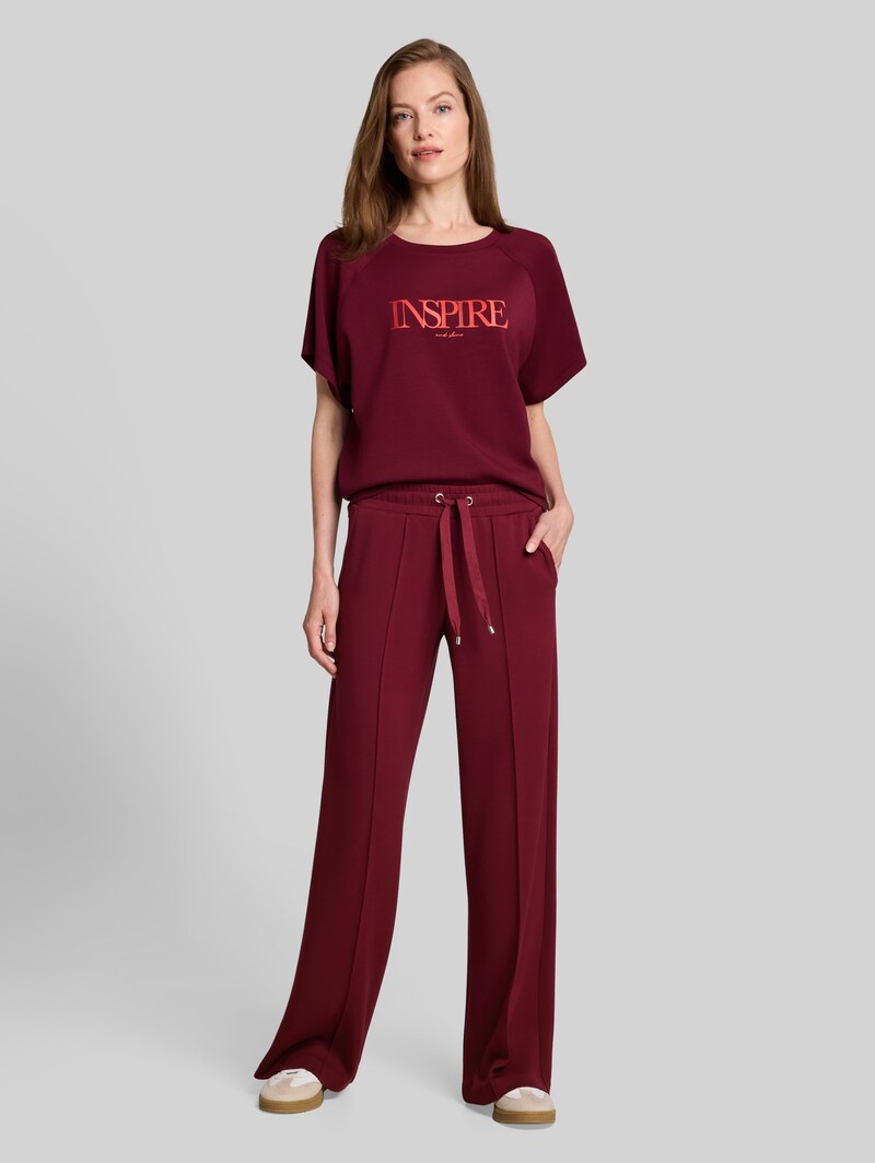Tom Tailor Wide Leg Scuba Hose - Preppy Plum
