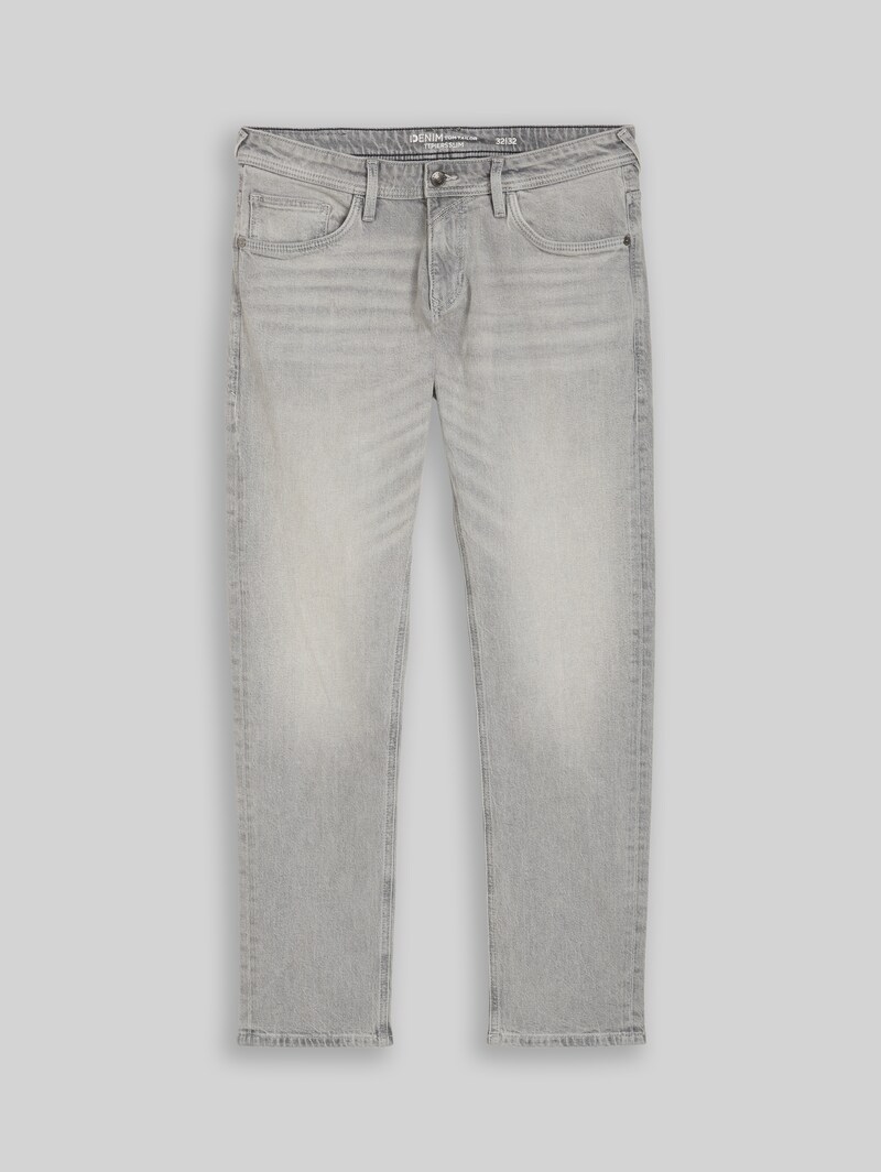 Tom Tailor TTPIERS SLIM Jeans - Used Light Stone Grey Denim