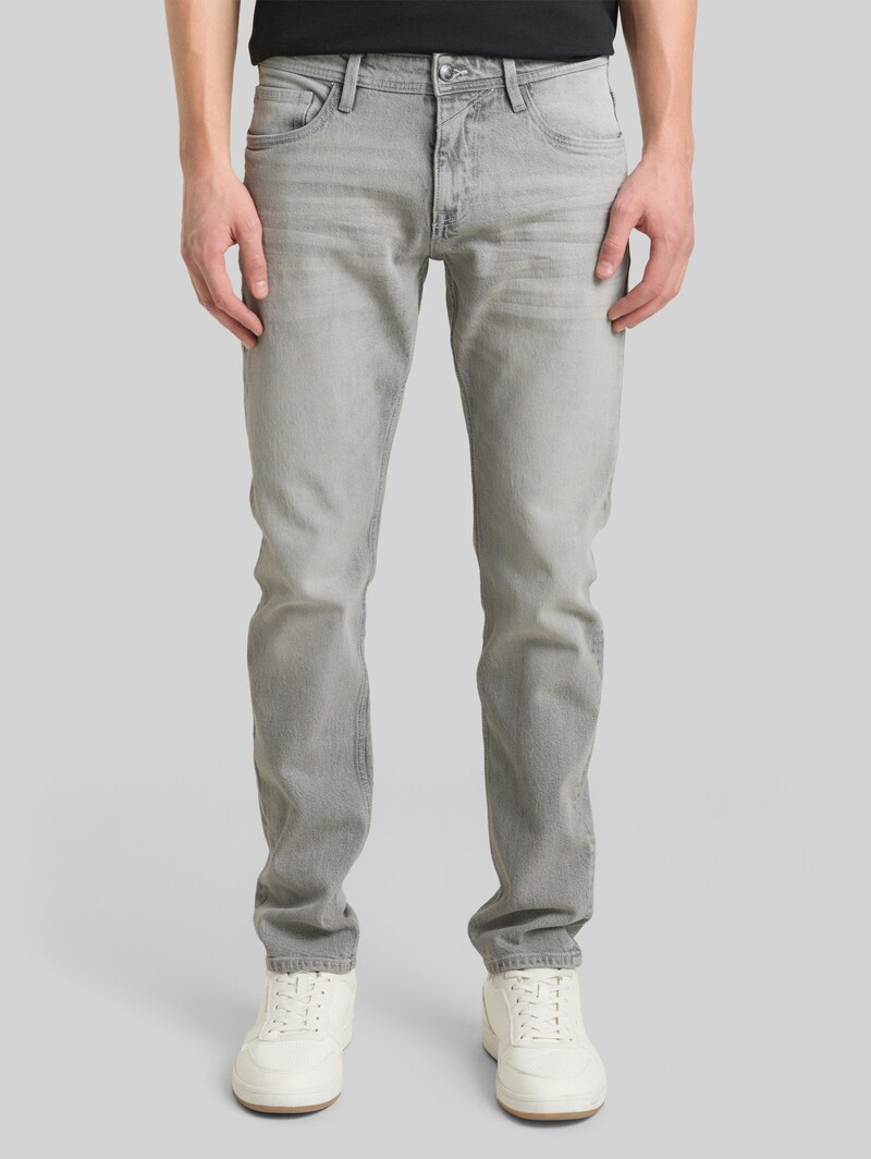 Tom Tailor TTPIERS SLIM Jeans - Used Light Stone Grey Denim