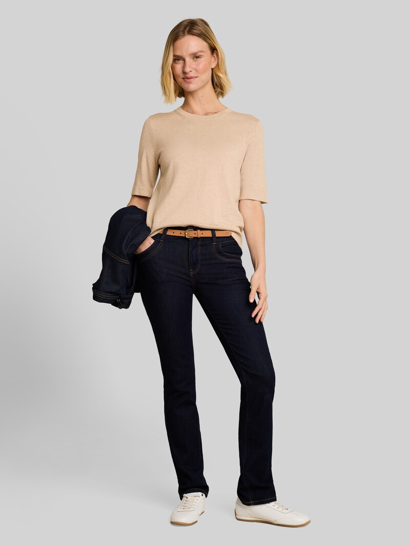 Tom Tailor Strickpullover mit Seidenanteil - Gravel Beige Melange