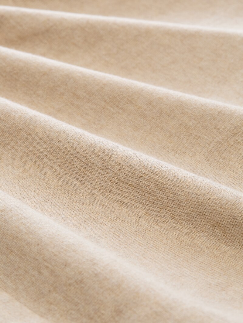 Tom Tailor Strickpullover mit Seidenanteil - Gravel Beige Melange