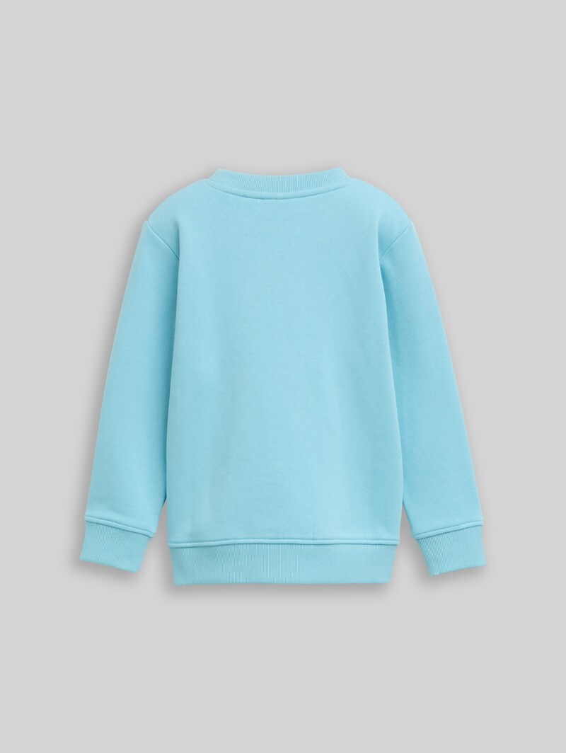 Tom Tailor Basic Sweatshirt mit Print - Elixir Blue Tom Tailor Basic Sweatshirt mit Print - Elixir Blue