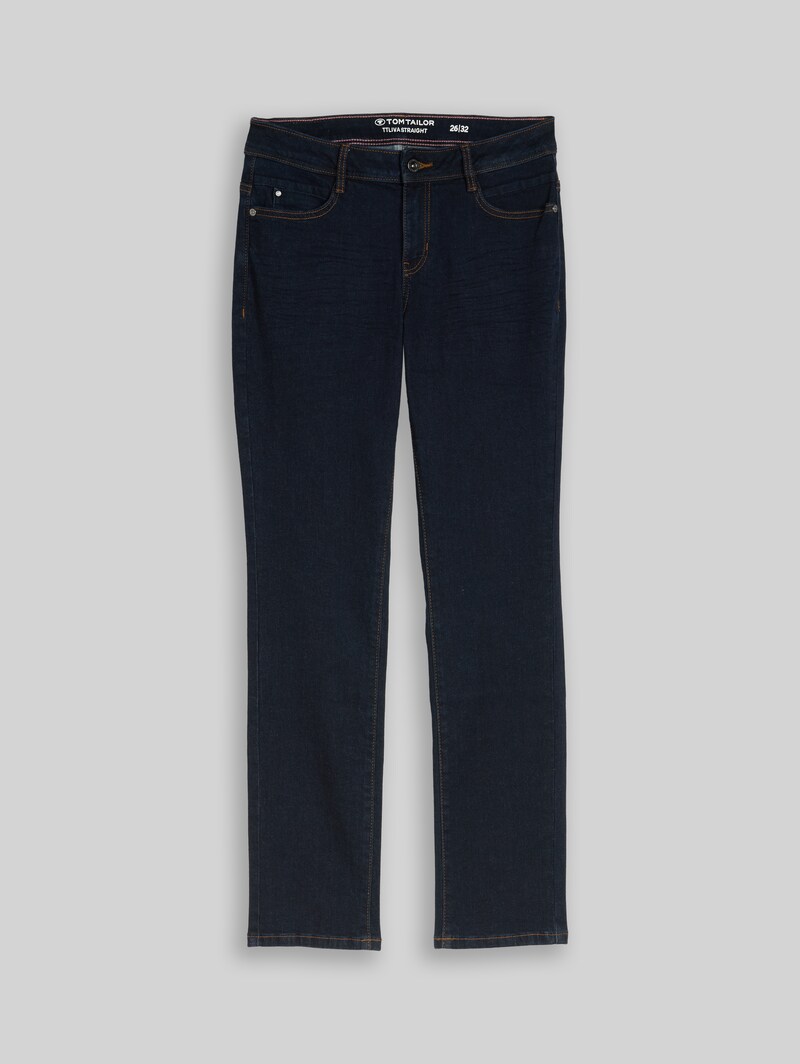Tom Tailor TTLIVA STRAIGHT Jeans mit Stretch - Clean Rinsed Blue Denim