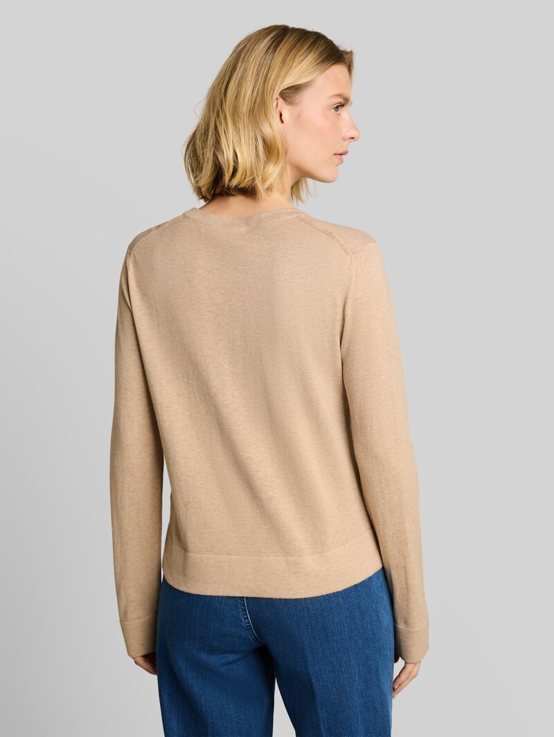 Tom Tailor Strickpullover mit Seidenanteil - Gravel Beige Melange