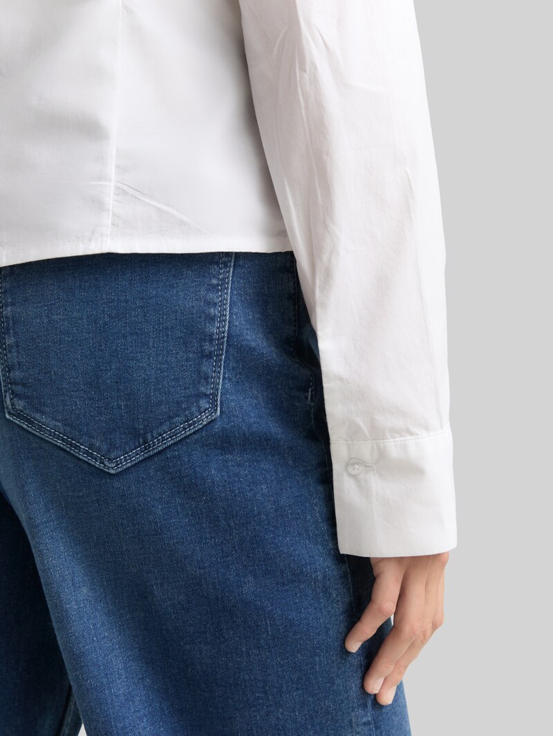 Tom Tailor Fitted Hemdbluse aus Baumwolle - White
