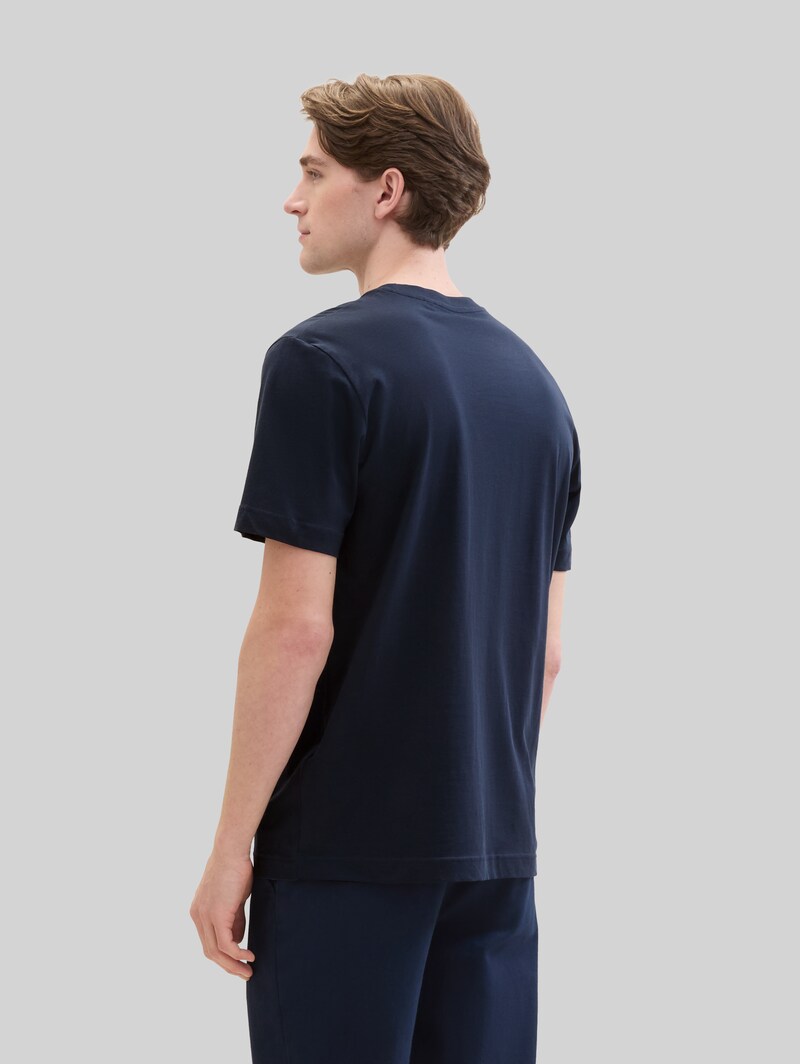 Tom Tailor T-Shirt mit Logo-Print - Dark Blue