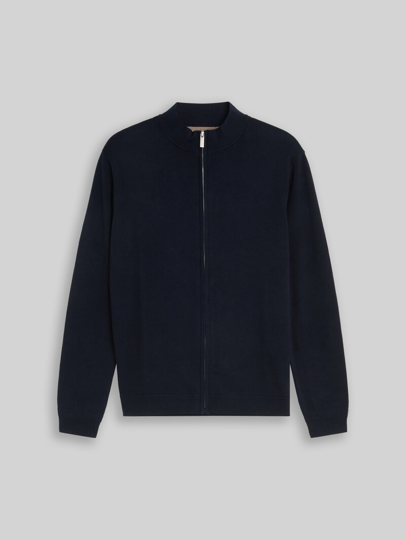 Tom Tailor Strickjacke mit Seidenanteil - Sky Captain Blue