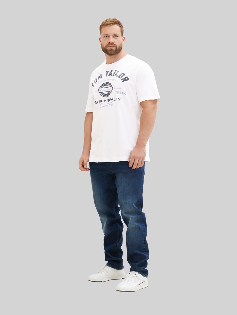 Tom Tailor Plus Size - T-Shirt mit Logo Print - White