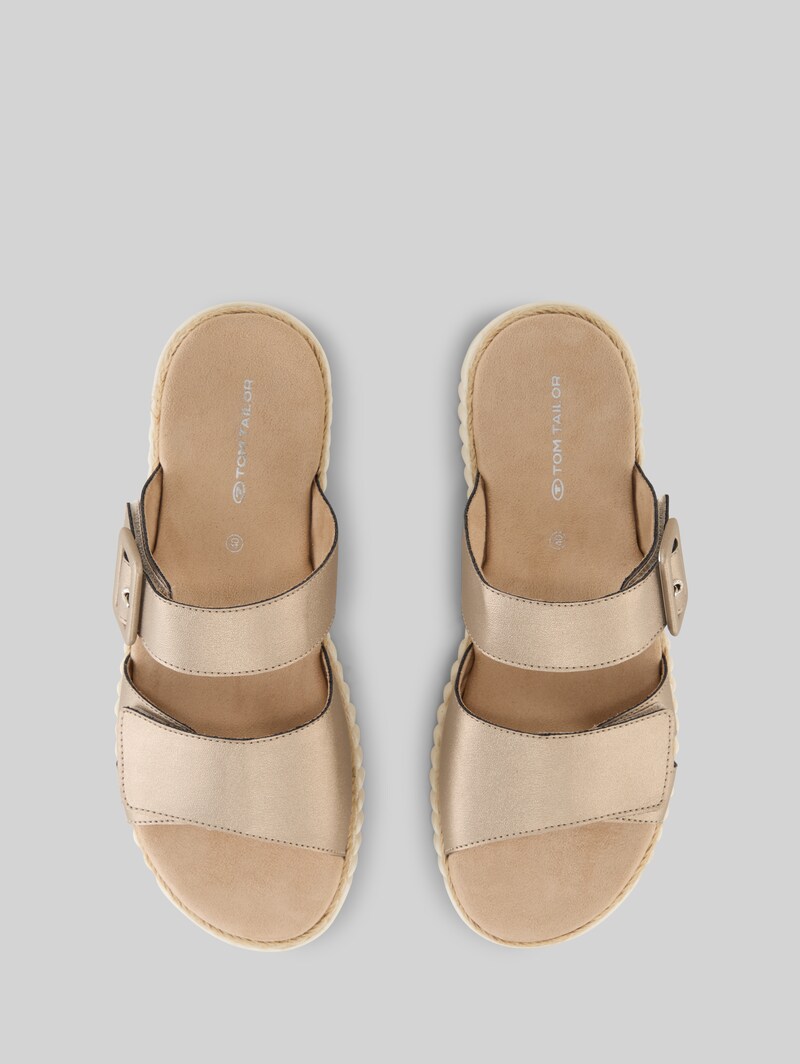 Tom Tailor Sandalen im Metallic-Look - Gold