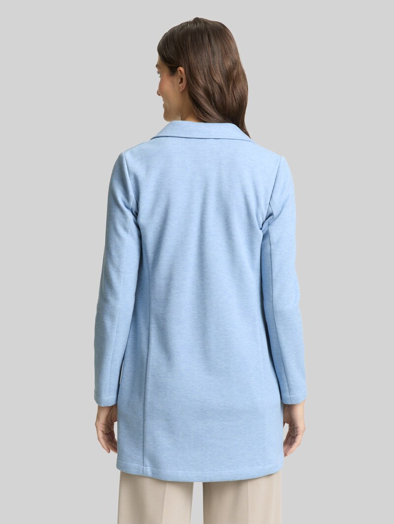 Tom Tailor Slim Fit Mantel mit aufgesetzten Taschen - Fjord Blue Melange Pique