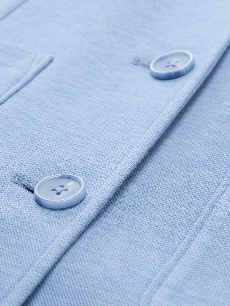 Tom Tailor Slim Fit Mantel mit aufgesetzten Taschen - Fjord Blue Melange Pique