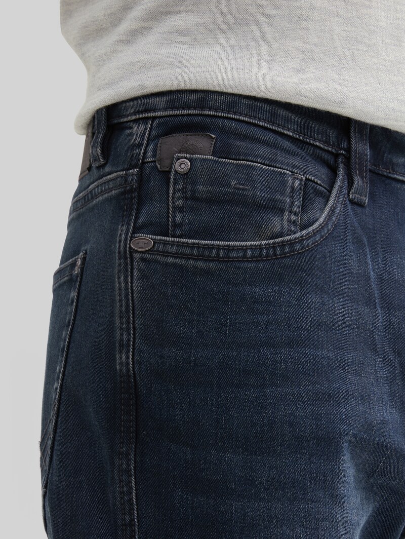 Tom Tailor TTJOSH REGULAR SLIM Jeans - Dark Stone Blue Black Denim
