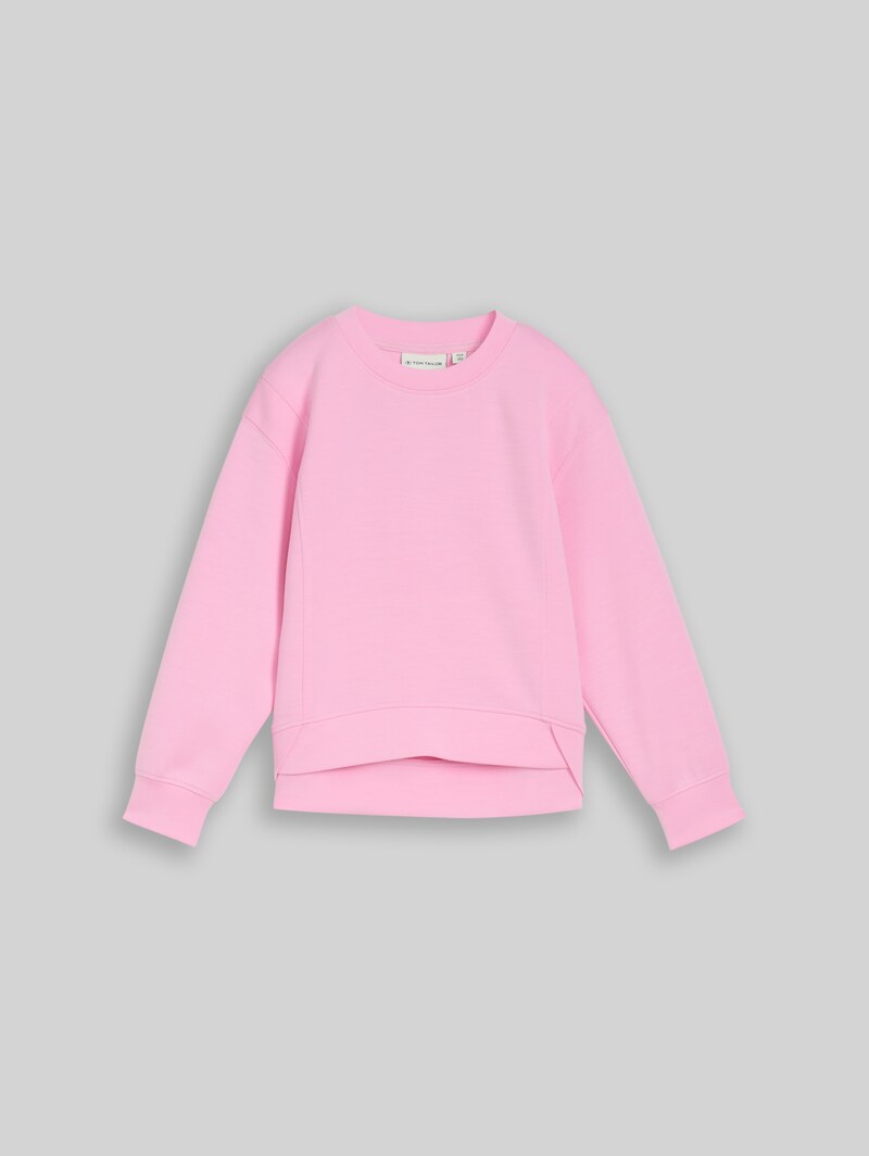 Tom Tailor Cropped Scuba Sweatshirt - Lovely Pink