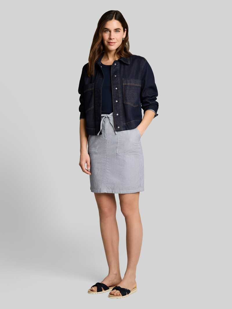 Tom Tailor Chino-Rock mit Kordelzug - Delicate Navy White Stripe