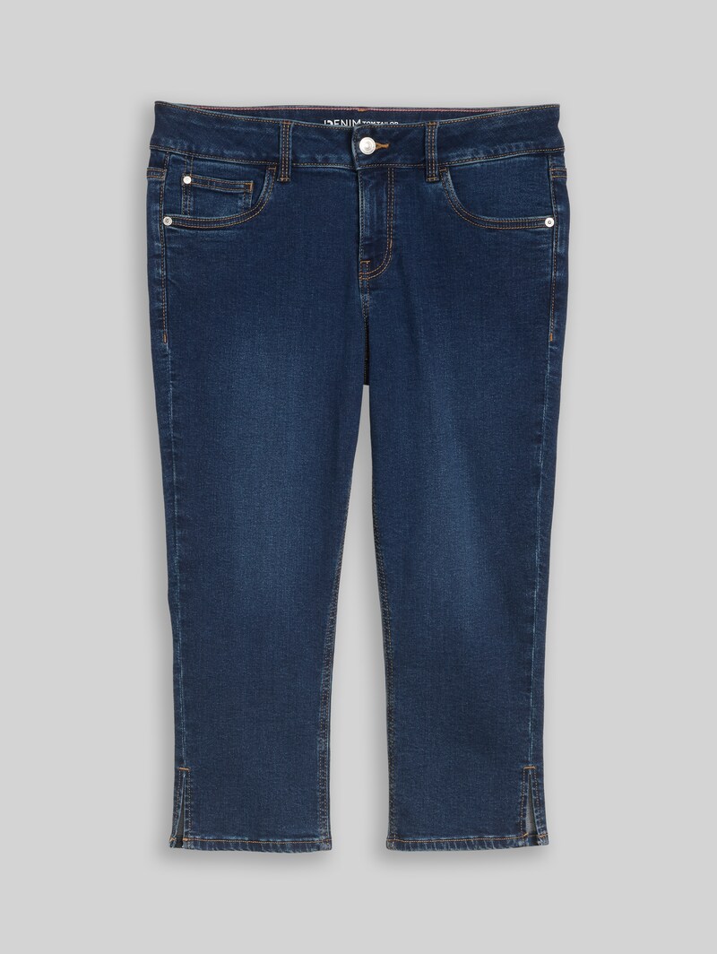Tom Tailor TTJONA SKINNY Capri Jeans - Used Dark Stone Blue Denim