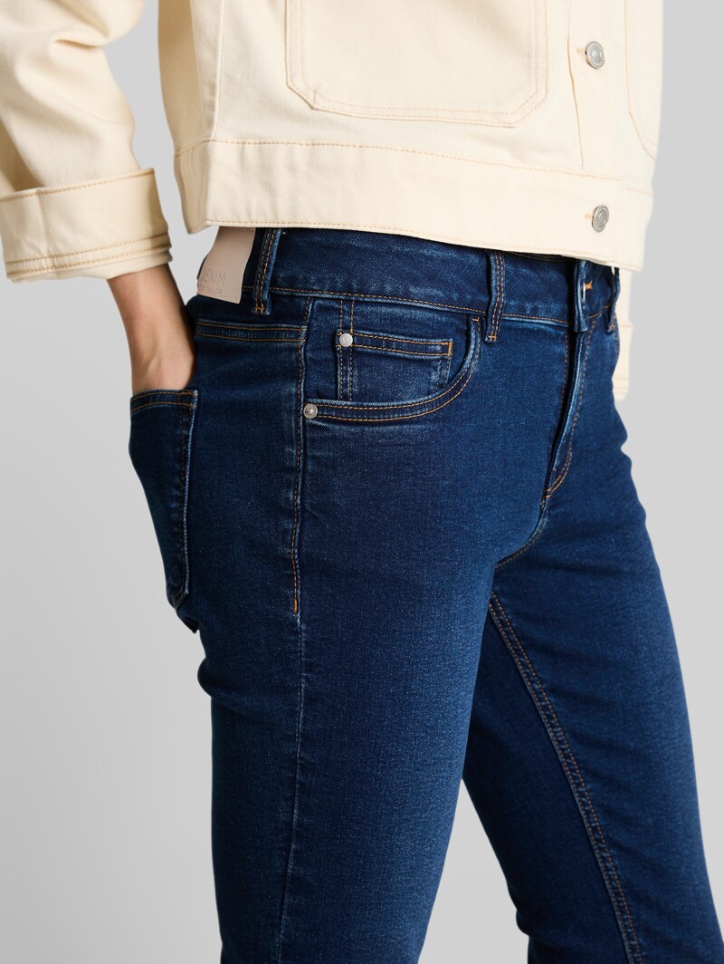Tom Tailor TTJONA SKINNY Capri Jeans - Used Dark Stone Blue Denim