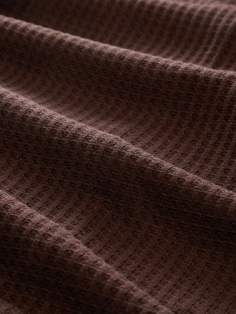 Tom Tailor Top mit Schleifen-Details - Cool Dark Brown