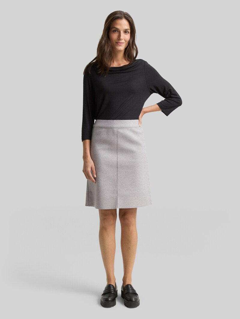 Tom Tailor Cosy Rock in Melange-Optik - Medium Silver Grey Melange