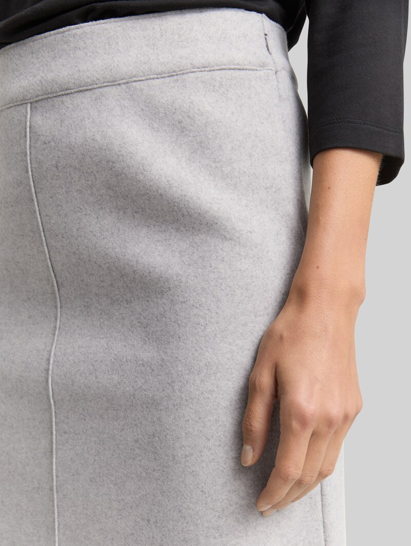 Tom Tailor Cosy Rock in Melange-Optik - Medium Silver Grey Melange