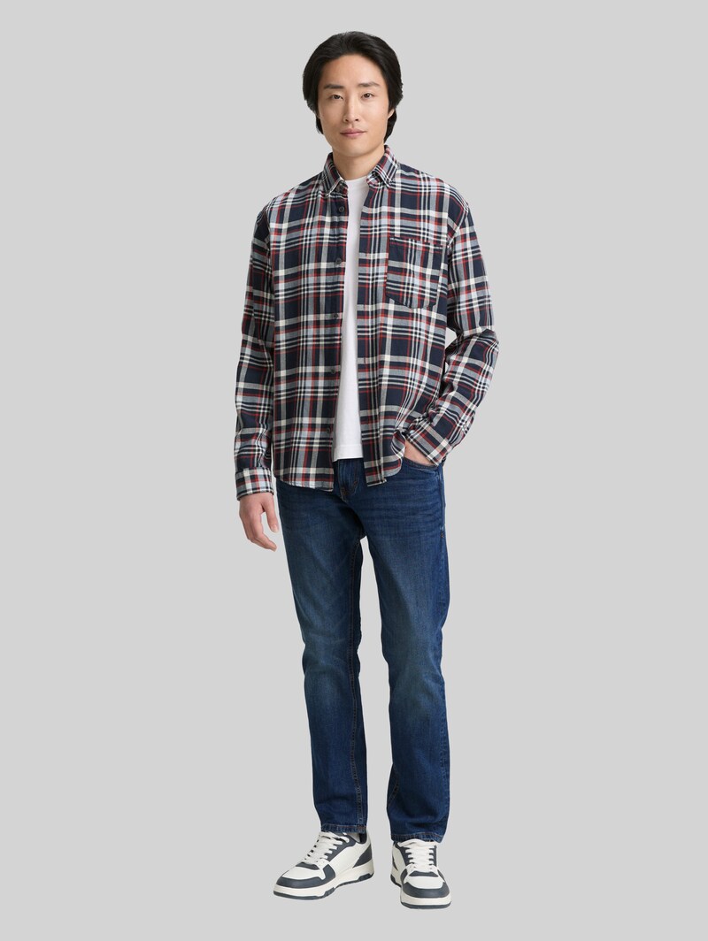Tom Tailor TTJOSH REGULAR SLIM Jeans mit Stretch - Mid Stone Wash Denim