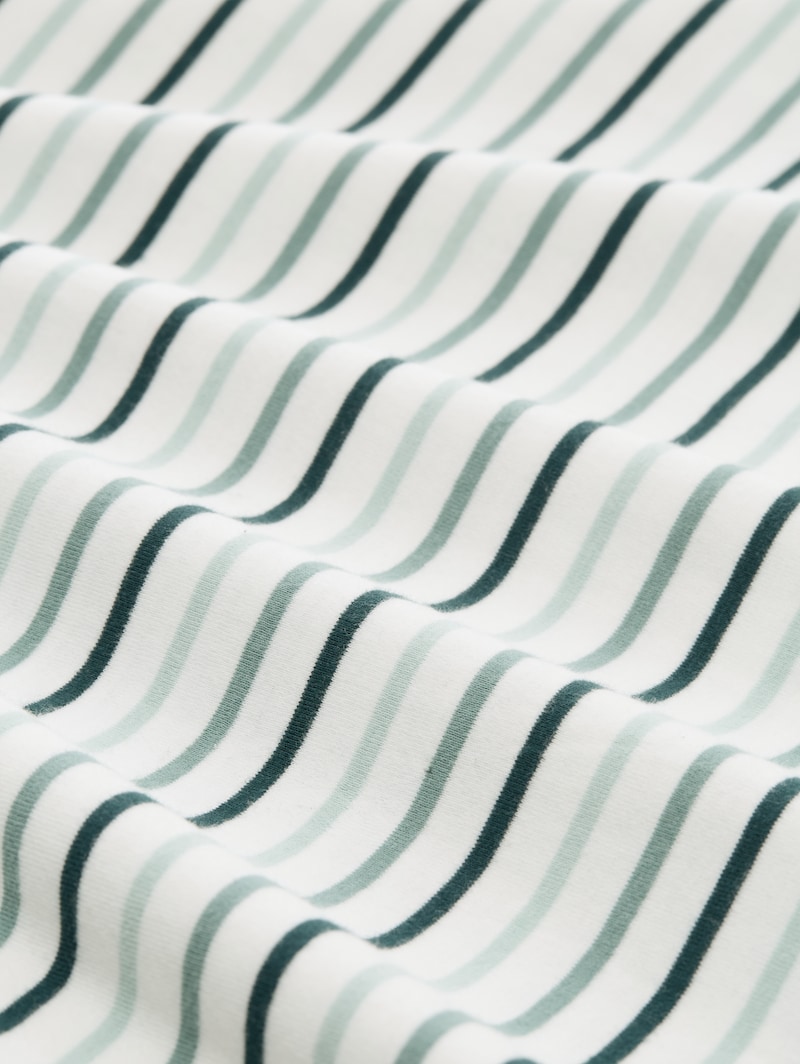 Tom Tailor Plus Size - Langarmshirt mit Streifenmuster - Blue Haze Multicolor Stripe