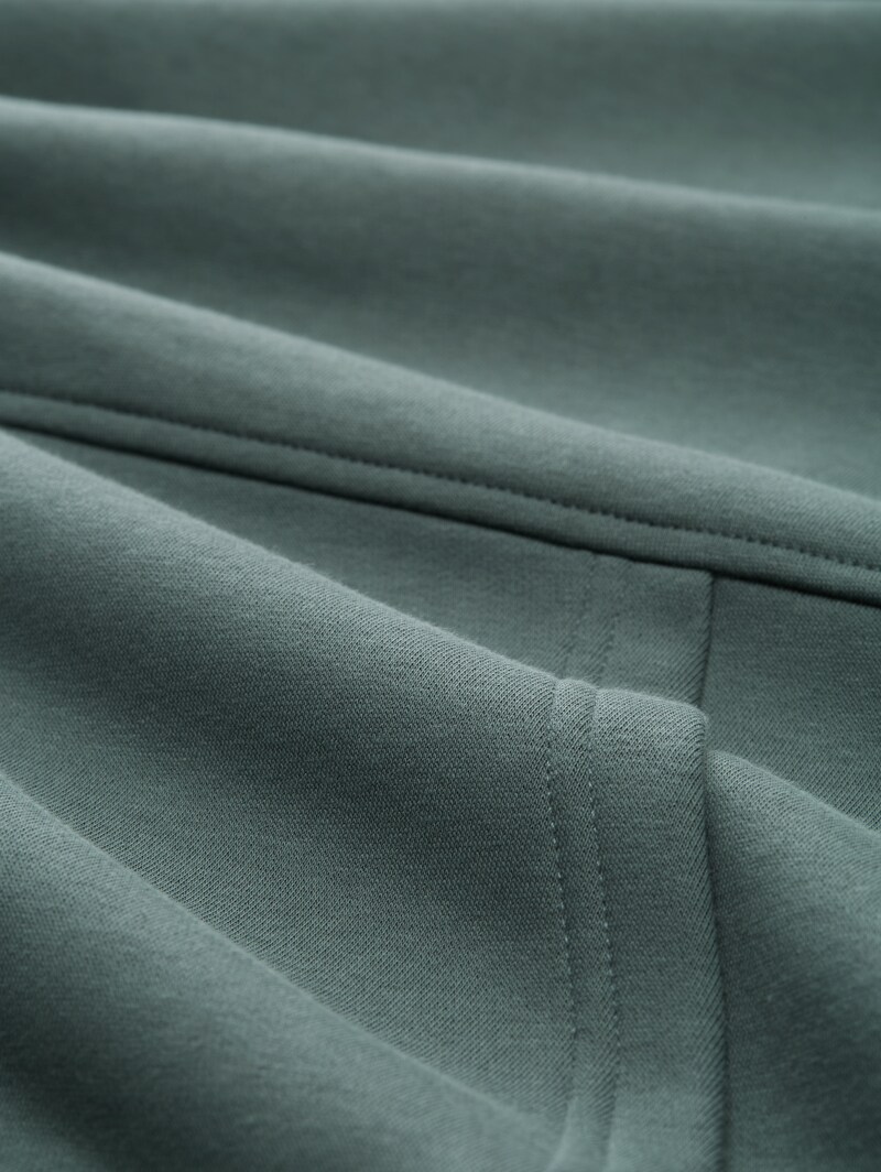 Tom Tailor Relaxed Fit Hoodie Sweatshirt mit Rückenprint - Washed Jasper Green