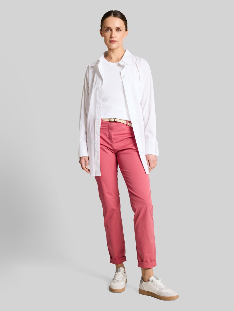 Tom Tailor Slim Chino Hose mit Gürtel - Cozy Pink