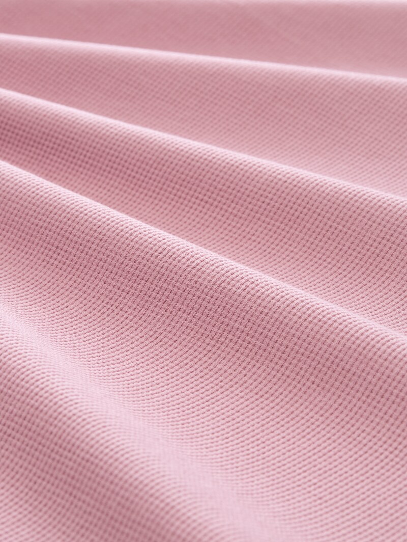 Tom Tailor Plus Size - T-Shirt mit Waffelstruktur - Dusty Rose
