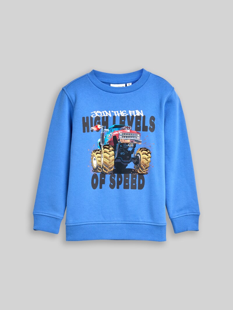Tom Tailor Sweatshirt mit Print - Soft Mid Blue