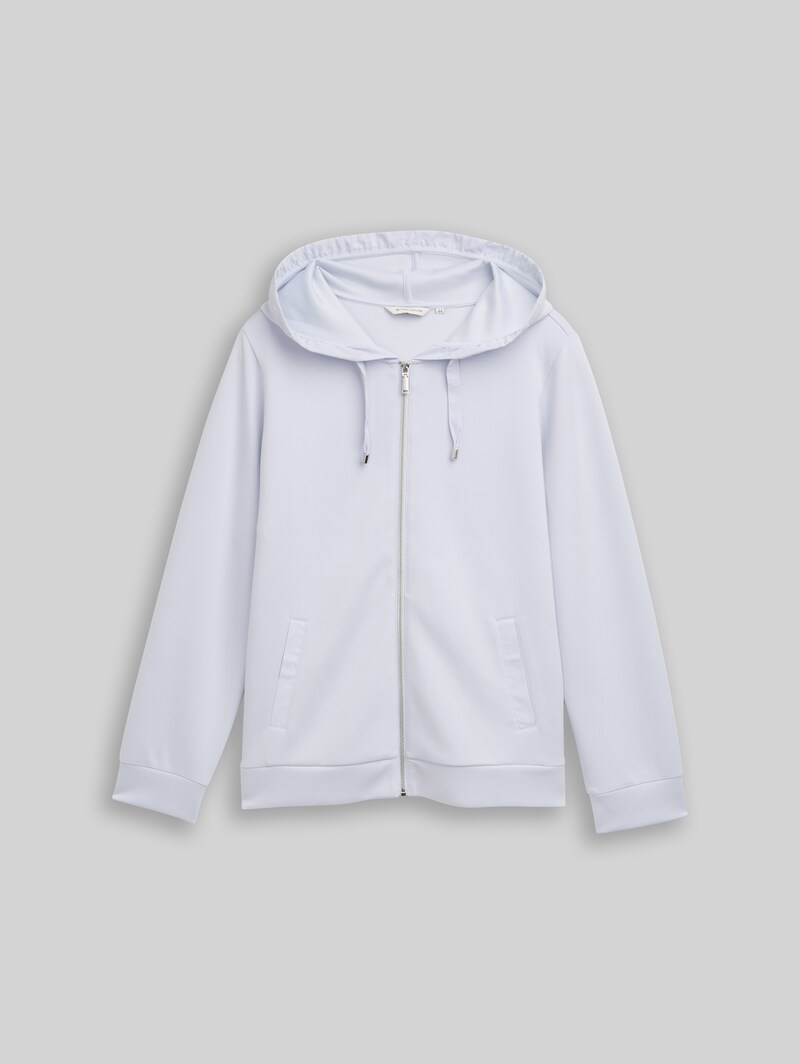 Tom Tailor Plus Size - Hoodie Sweatjacke aus Scuba - Soft Dusty Blue