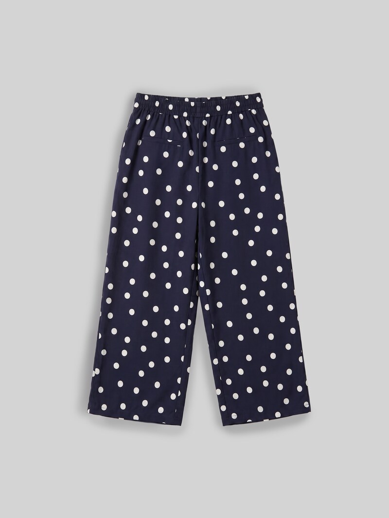 Tom Tailor Culotte aus Viskose - Navy Big Dot Design